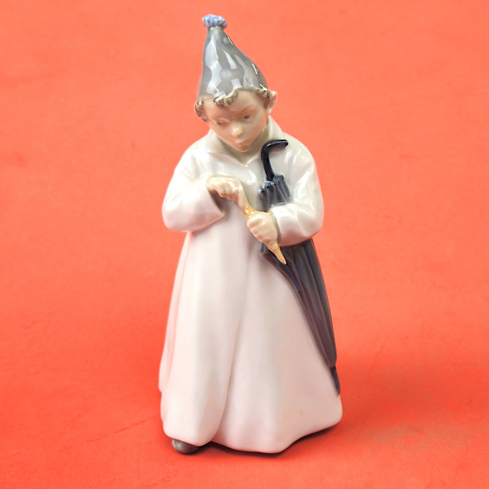 ROYAL COPENHAGEN FIGURINE:  THE SANDMAN, BOY WITH UMBRELLA0