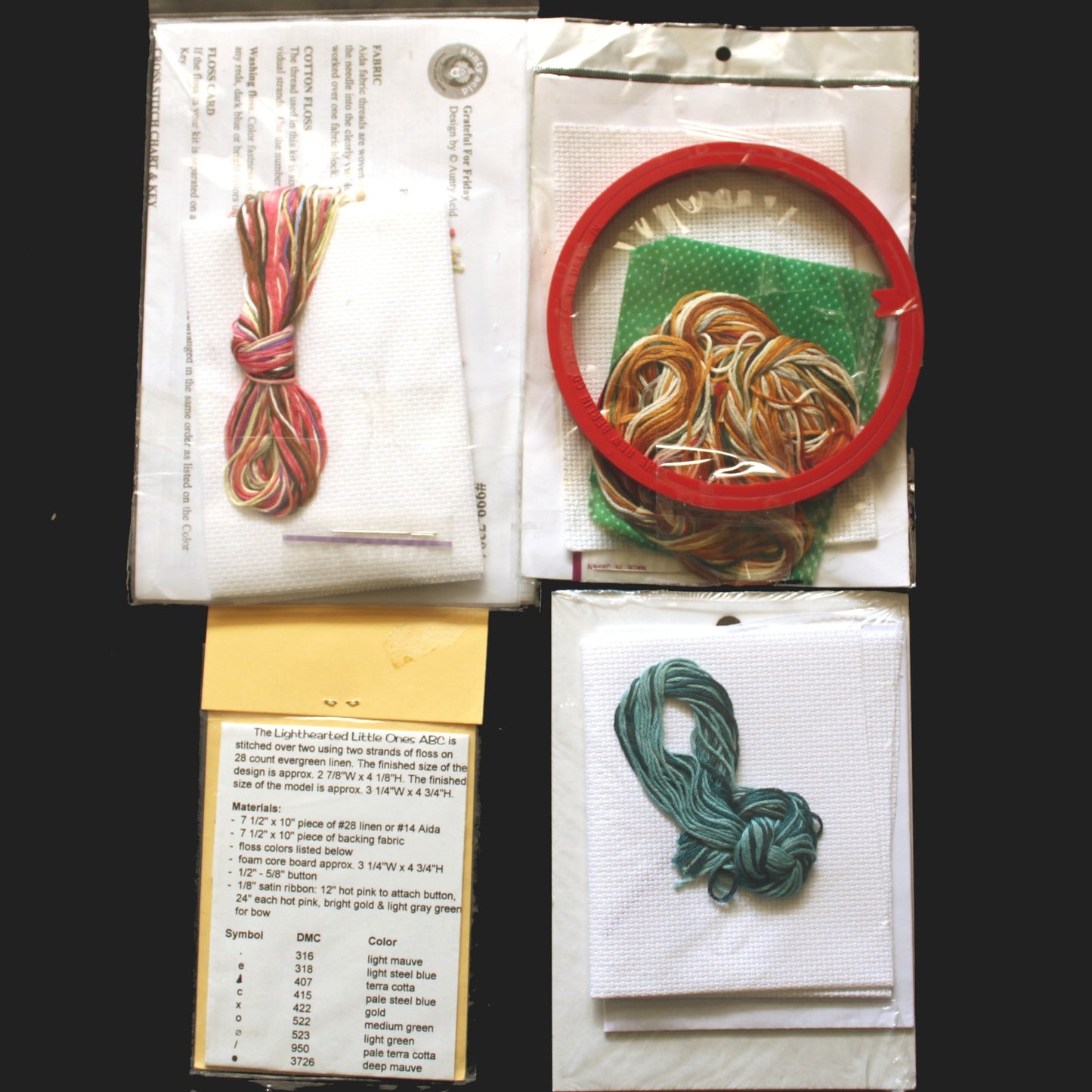9 CROSS STITCH & 1 NP, EMBROIDERY KIT LOT:  CHRISTMAS, CELL PHONE CASE, BABY  BM6