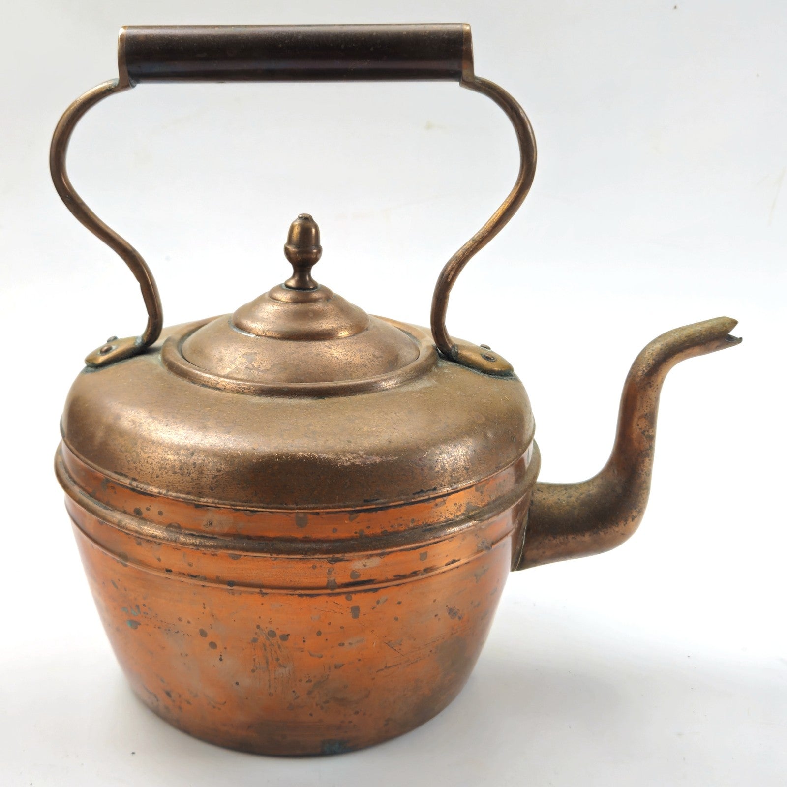 VINTAGE COPPER TEAPOT TEA KETTLE0