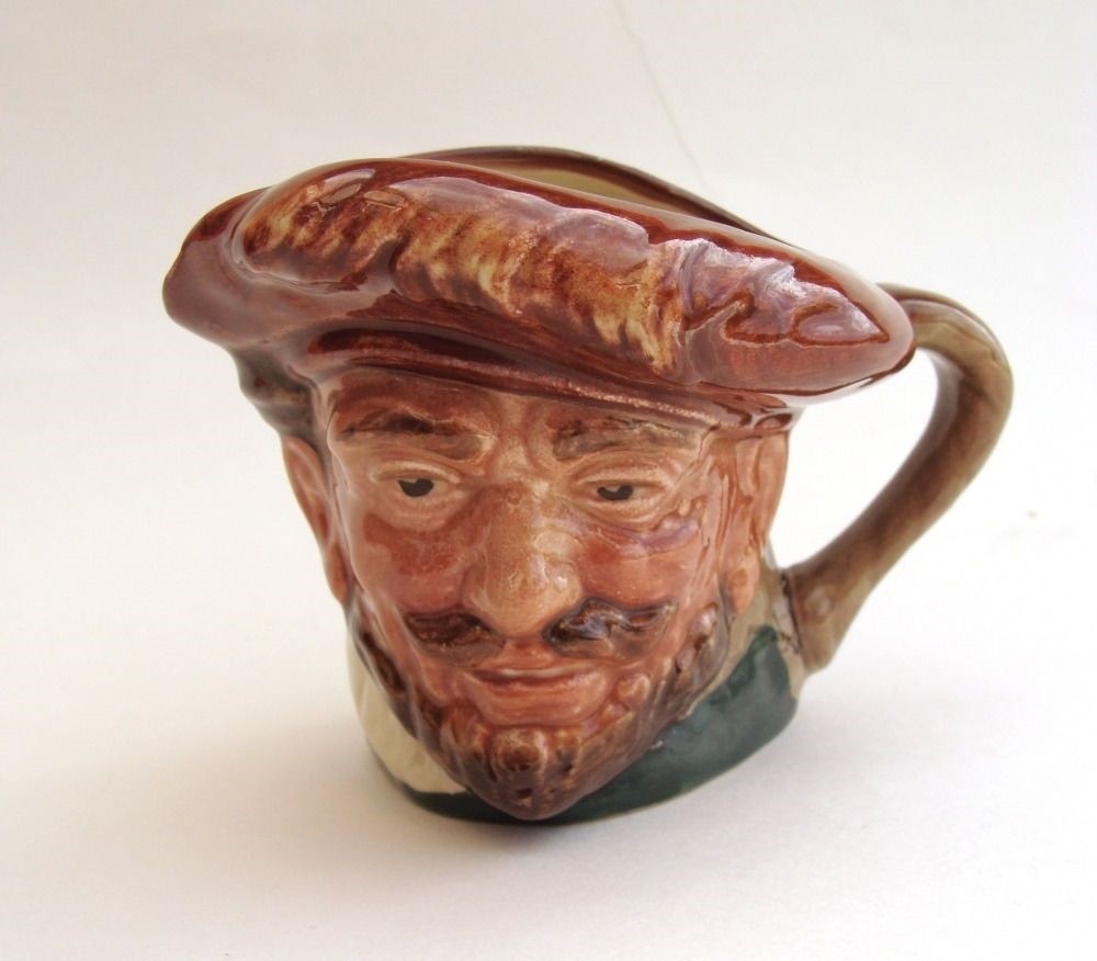 ROYAL DOULTON CHARACTER SMALL JUG: SIR FRANCIS DRAKE W/ HAT D6174  NO BOX     KM0