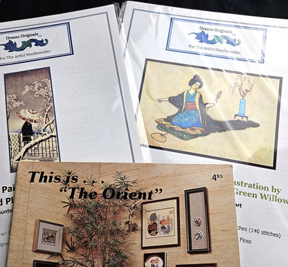 2 ORENCO ORIGINALS & 1 ANNIE DESIGNS CROSS STITCH:  ASIAN ORIENTAL THEME    BM2