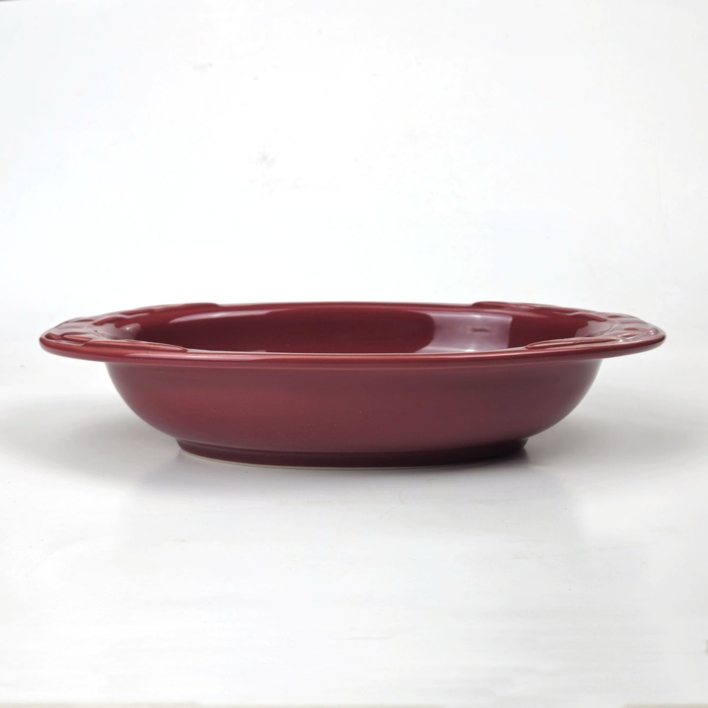 RETIRED LONGABERGER POTTERY:  WOVEN TRADITIONS CHRISTMAS TREATS DISH PAPRIKA NIB1