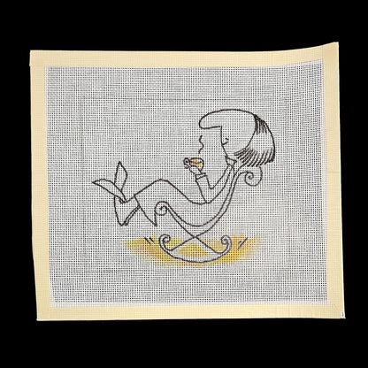 WHIMSICAL NEEDLEPOINT CANVAS:  TEA / COFFEE BREAK!     BM1