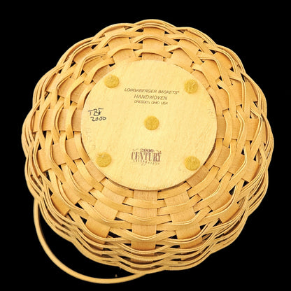 2000 LONGABERGER CELEBRATIONS PUMPKIN BASKET:  LINER, PROTECTOR, TIE ON7