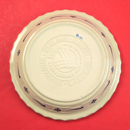 1990-91 LONGABERGER ROSEVILLE POTTERY:  WOVEN TRADITIONS BLUE PIE PLATE2