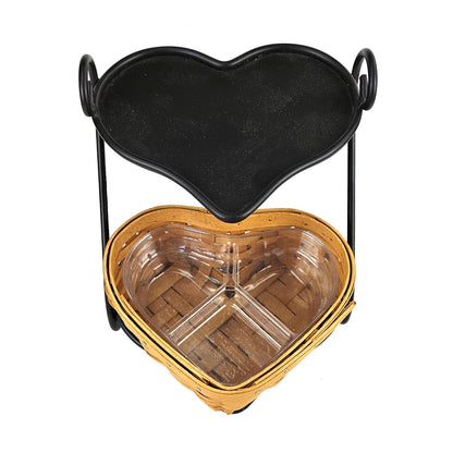 2000 LONGABERGER WROUGHT IRON HEART TO HEART STAND AND BASKET1