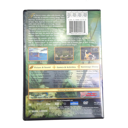 BAMBI (DVD, 2005, 2-DISC SET, SPECIAL EDITION/PLATINUM EDITION)   NEW SEALED  LF1