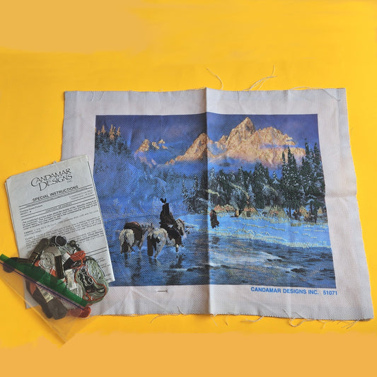 CANDAMAR DESIGNS CROSS STITCH KIT: COMING HOME SOUTHWESTERN PARTIALLY COMP    BM0