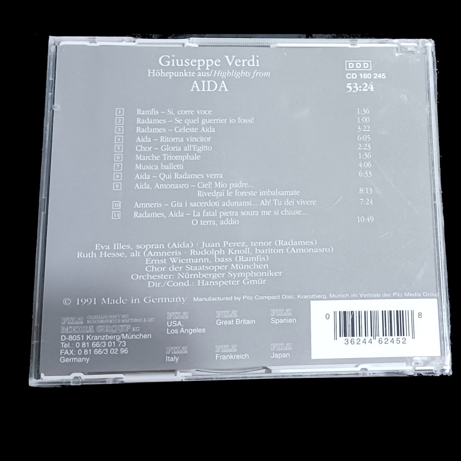 1991 GIUSEPPE VERDI AIDA CLASSICAL MUSIC CD NEW IN PACKAGE STOCKING STUFFER   LF1