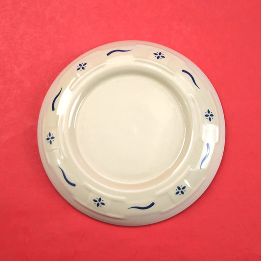 RETIRED LONGABERGER POTTERY:  WOVEN TRADITIONS BLUE PILLAR JAR CANDLE HOLDER0