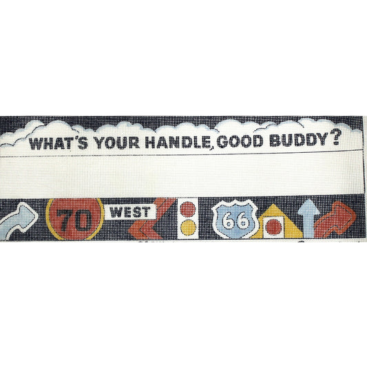GEMINI NEEDLEPOINT CANVAS:  TRUCKER WHAT'S YOUR HANDLE, GOOD BUDDY?     BM0