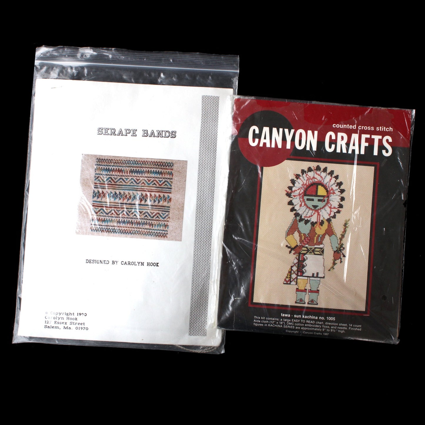 3 CROSS STITCH NEEDLEWORK KIT LOT:  SOUTHWESTERN NATIVE AMERICAN THEME   BM1