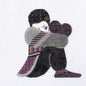 TS DESIGNS HAND PAINTED NEEDLEPOINT CANVAS: HARLEQUIN PIERROT CLOWN W/ HEART BM0