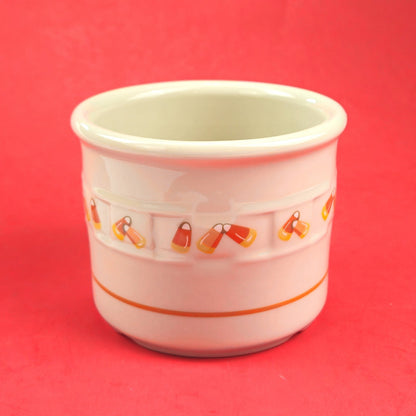 RETIRED LONGABERGER POTTERY:  HALLOWEEN CANDY CORN CROCK1