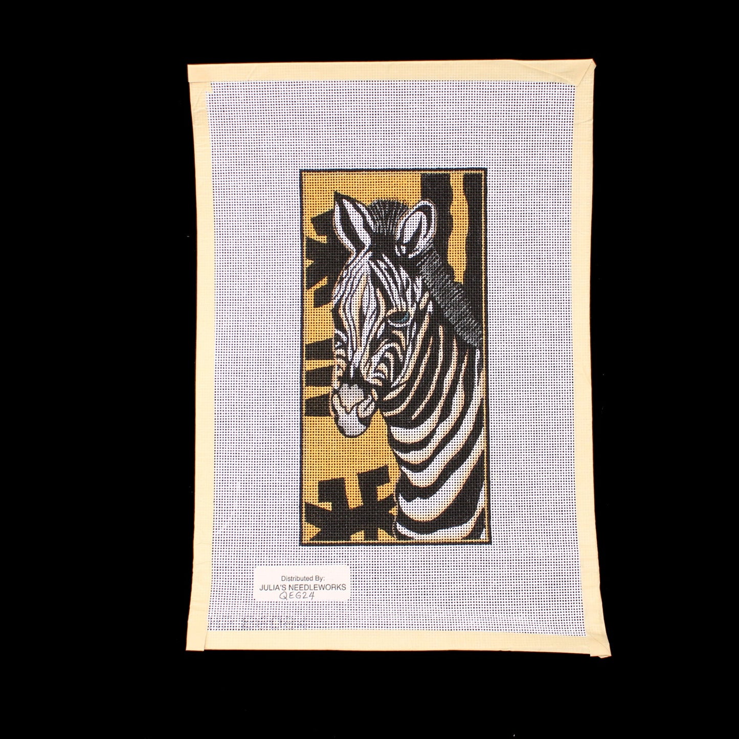 NEEDLEPOINT CANVAS DIST BY JULIA'S NEEDLEWORKS:  ZEBRA   BM1
