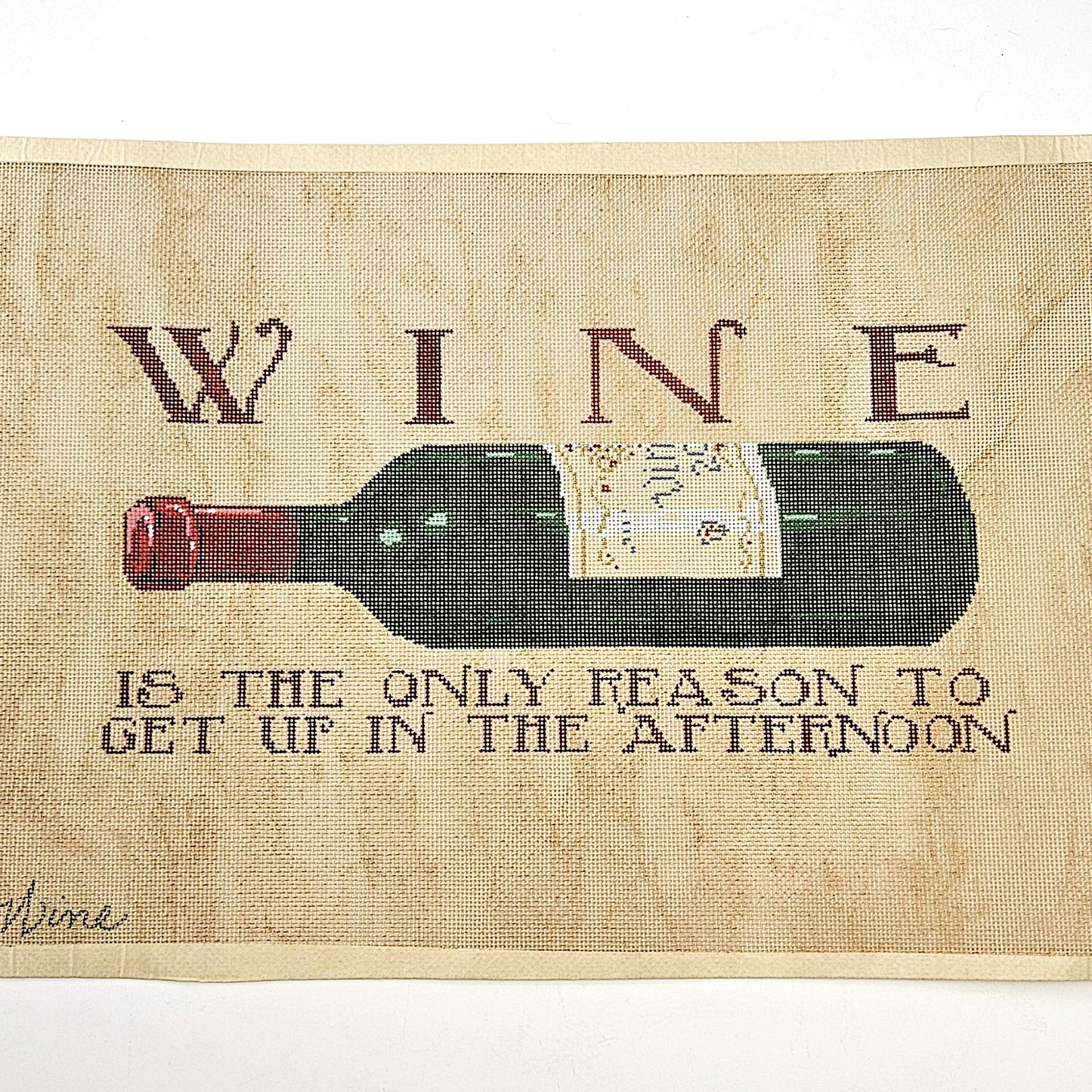 SANDRA GILMORE NEEDLEPOINT CANVAS:  WINE  BM0