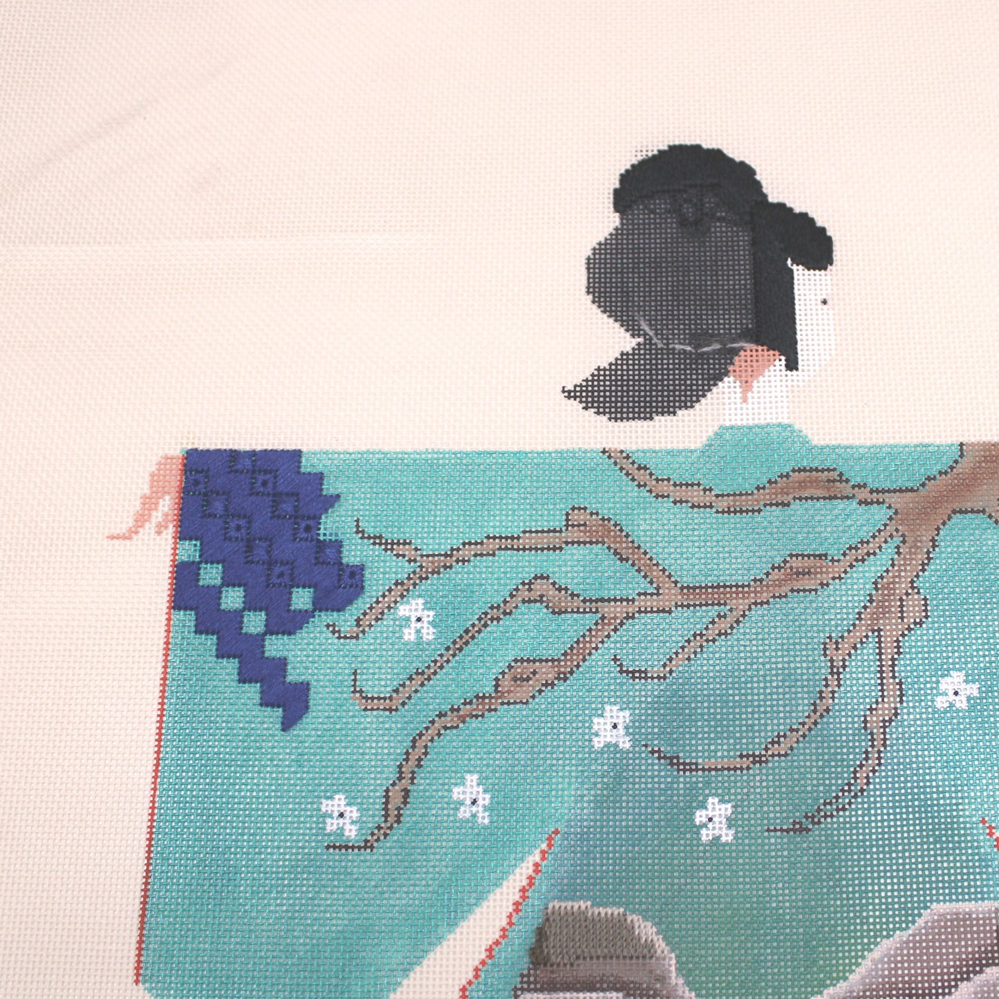 FABULOUS HAND PAINTED NEEDLEPOINT CANVAS: GEISHA ASIAN / ORIENTAL THEME     BM2