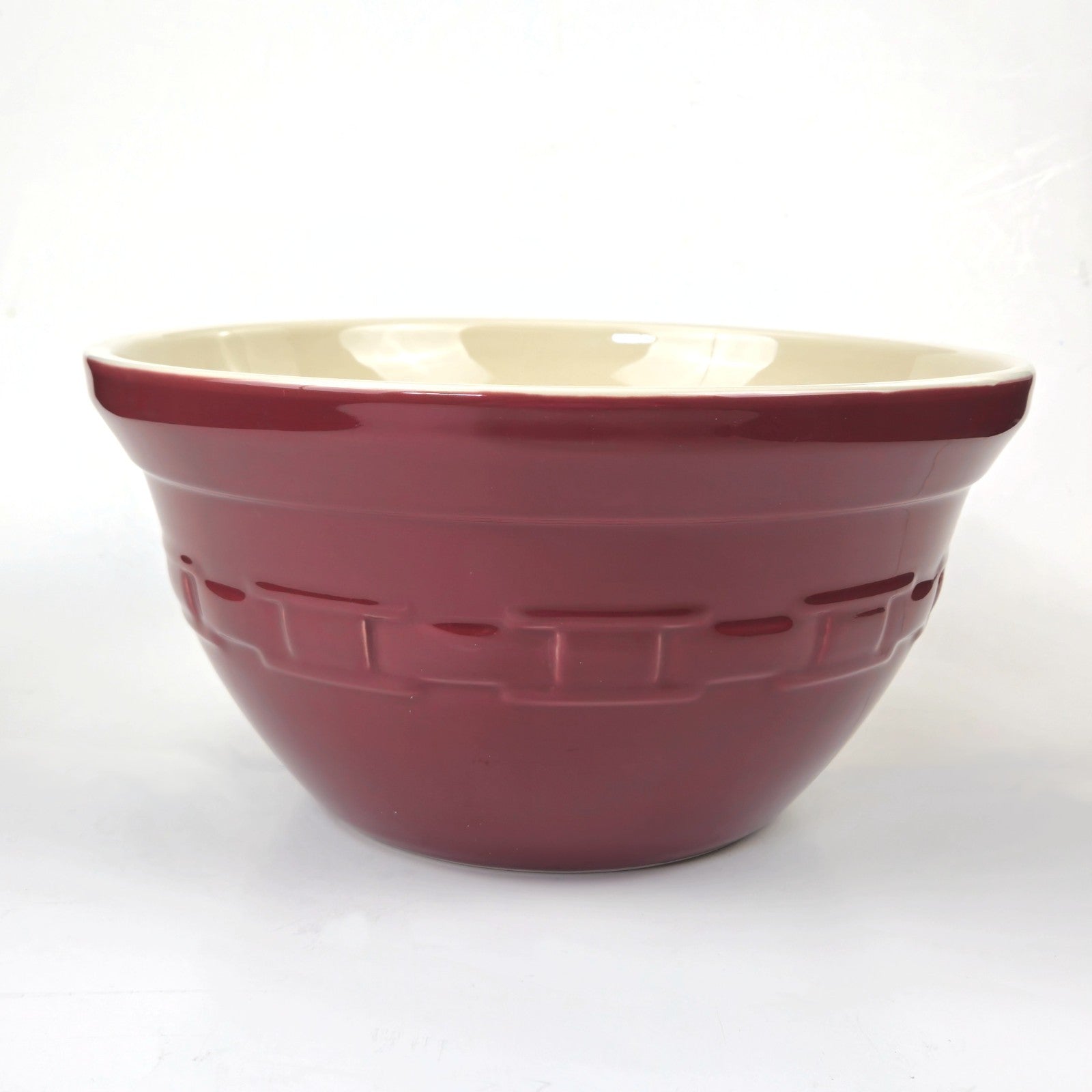 LONGABERGER VITRIFIED POTTERY:  WOVEN TRADITIONS PAPRIKA EXTRA LARGE MIXING BOWL1