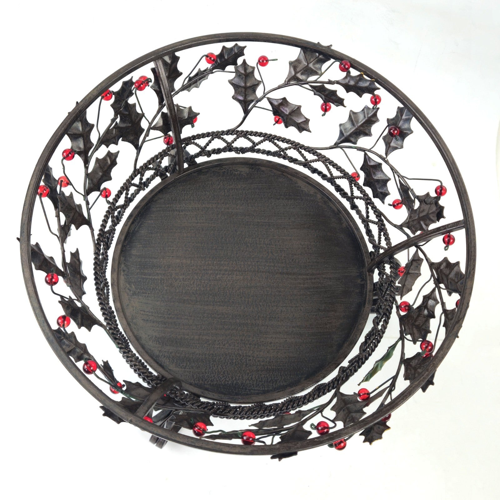 PARTYLITE 3 WICK CANDLE HOLDER:  P9904B HOLLY LITES2