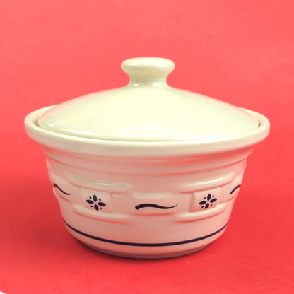 RETIRED LONGABERGER POTTERY:  1 PINT LIDDED CASSEROLE DISH0