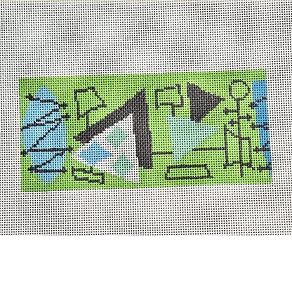 PATTY PAINTS HP NEEDLEPOINT CANVAS:  ABSTRACT RETRO DESIGN INSERT      BM1