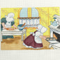 NEEDLEPOINT CANVAS:  AMISH BAKING DAY   BM0