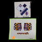 2 NEEDLEPOINT CANVAS LOT:  ABSTRACT DESIGN, MOBILE CELL PHONE CASE     BM0
