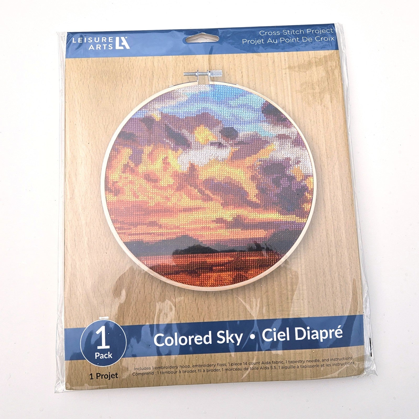 LEISURE ARTS CROSS STITCH KIT: SUNSET COLORED SKY BY AKSINYA ZEPHYRMOON    SL1