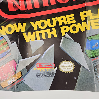 1989 NINTENDO POSTER:  NOW YOU ARE PLAYING WITH POWER!3