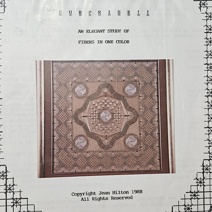 2 JEAN HILTON NEEDLEPOINT SG LOT: FIBERS IN ONE COLOR, SIXTH IN WOODSIDE SER  BM1