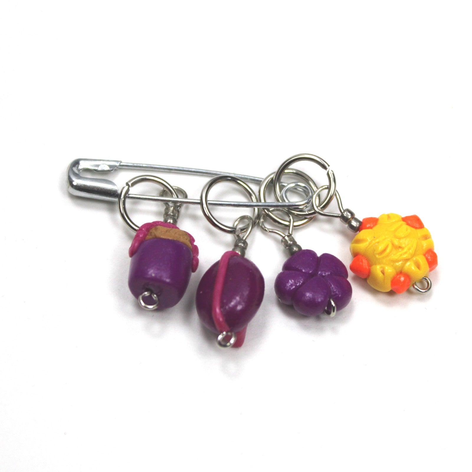 11 UNIQUE KNITTING / CROCHET STITCH MARKERS LOT: HAWAIIAN THEME    KT1