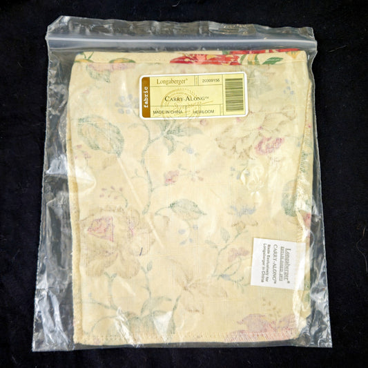 LONGABERGER LINER FOR CARRY ALONG BASKET:  HEIRLOOM FLORAL  #203091560