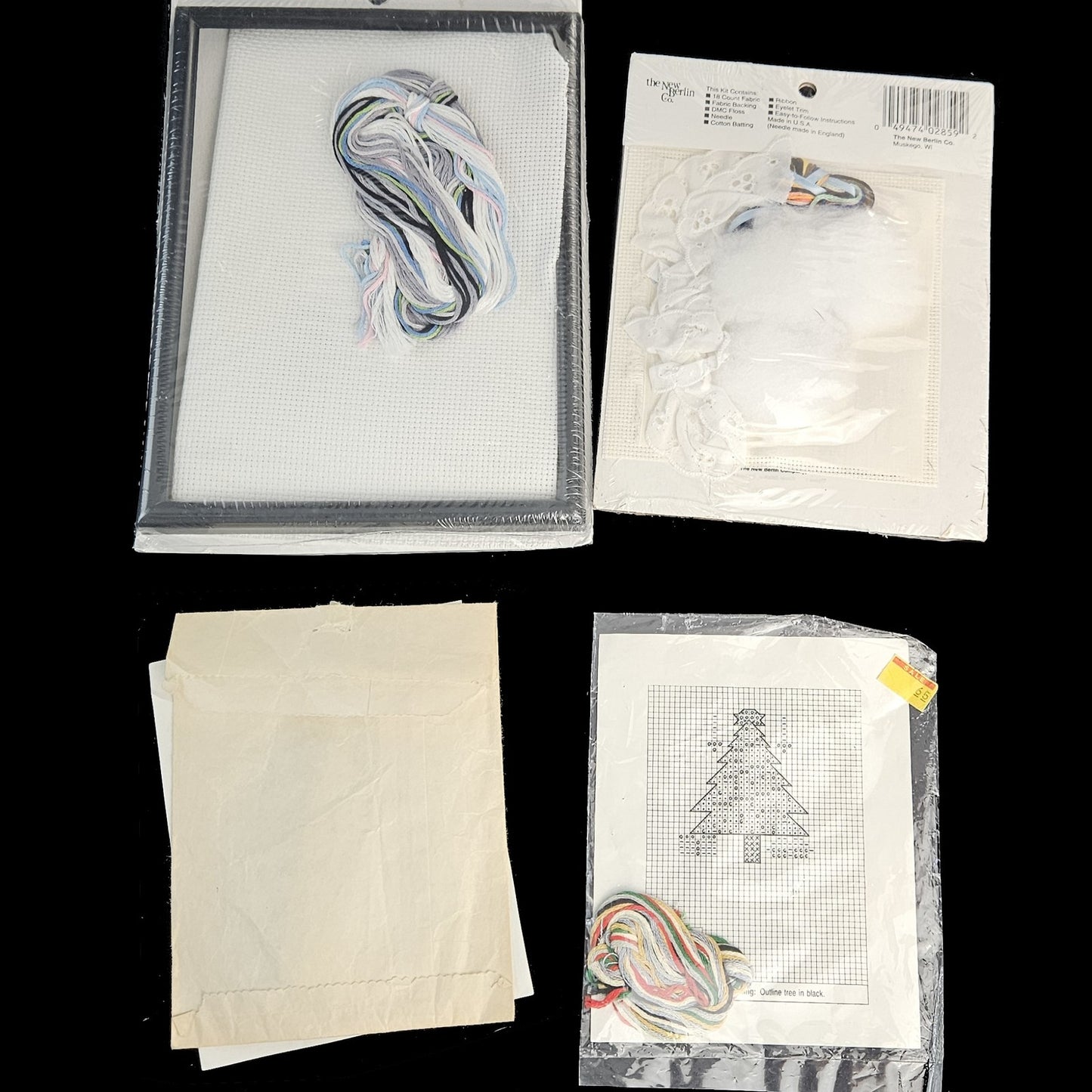 6 VARIETY CROSS STITCH KIT LOT:  FLORAL, CHRISTMAS, NATURE, ANIMAL  BM2