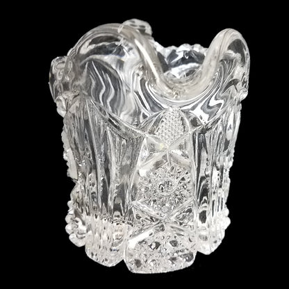 MCKEE QUINTEC CLEAR PRESSED DEPRESSION GLASS CREAMER    FM2