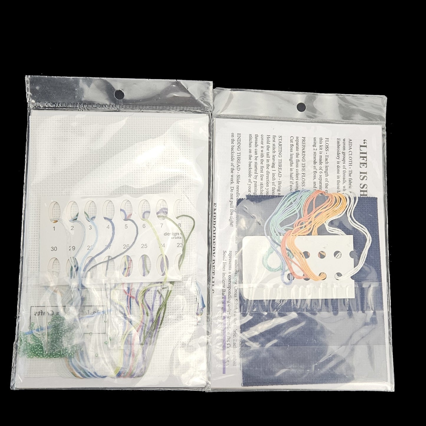 5 CROSS STITCH KIT LOT:  SAYINGS - DREAM, LIFE IS TOO SHORT TO WAIT, BELIEVE  BM2