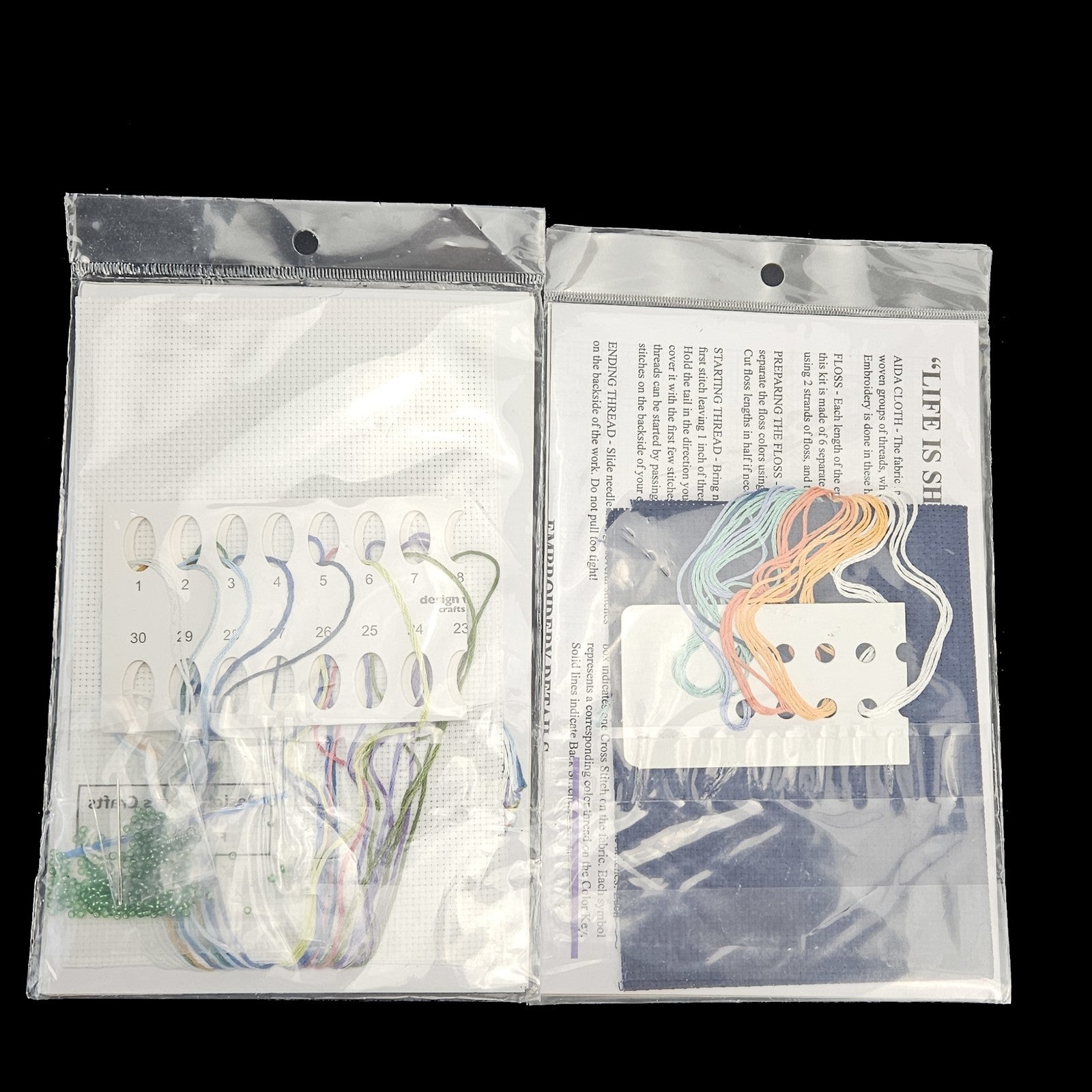 5 CROSS STITCH KIT LOT:  SAYINGS - DREAM, LIFE IS TOO SHORT TO WAIT, BELIEVE  BM2