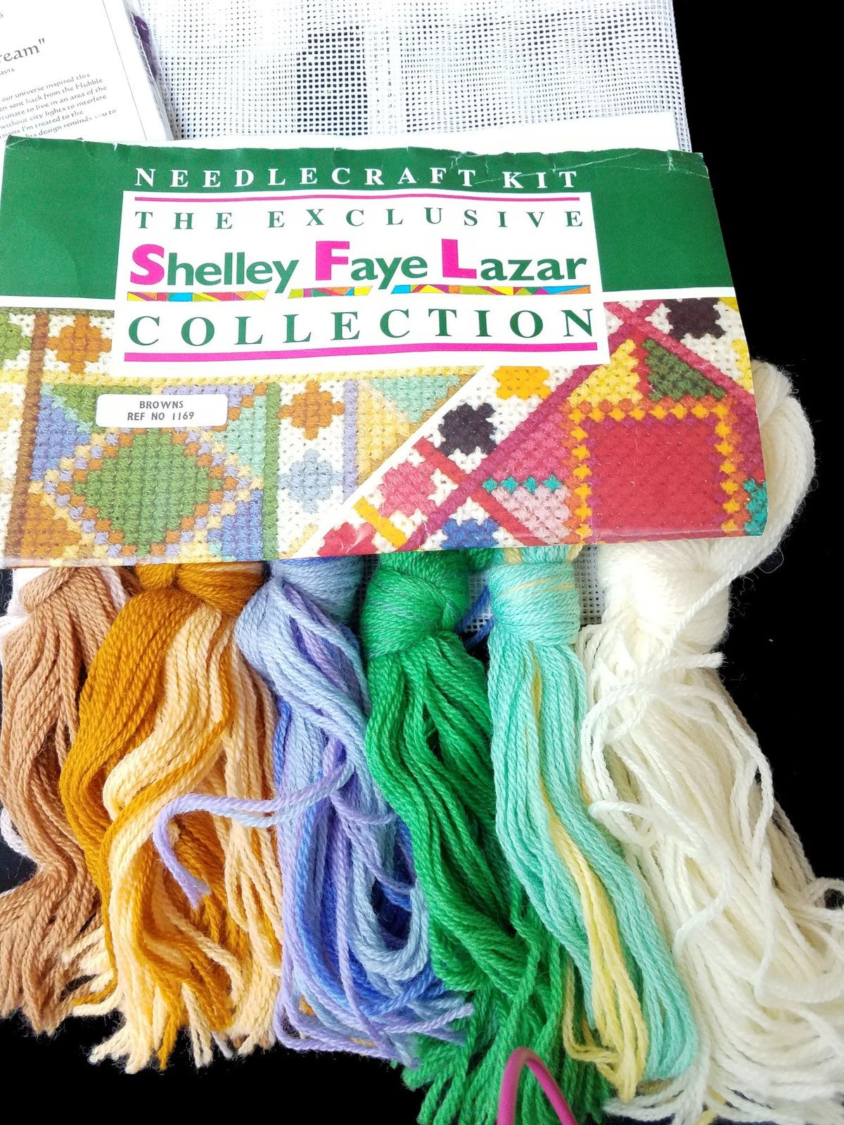 2 NEEDLECRAFT KITS:  CROSS STITCH CUSHION, NEEDLEPOINT COSMIC DREAM   FH3