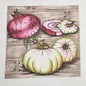 ROBBYN'S NEST NEEDLEPOINT CANVAS: VEGETABLE ONION KITCHEN THEME    BM0