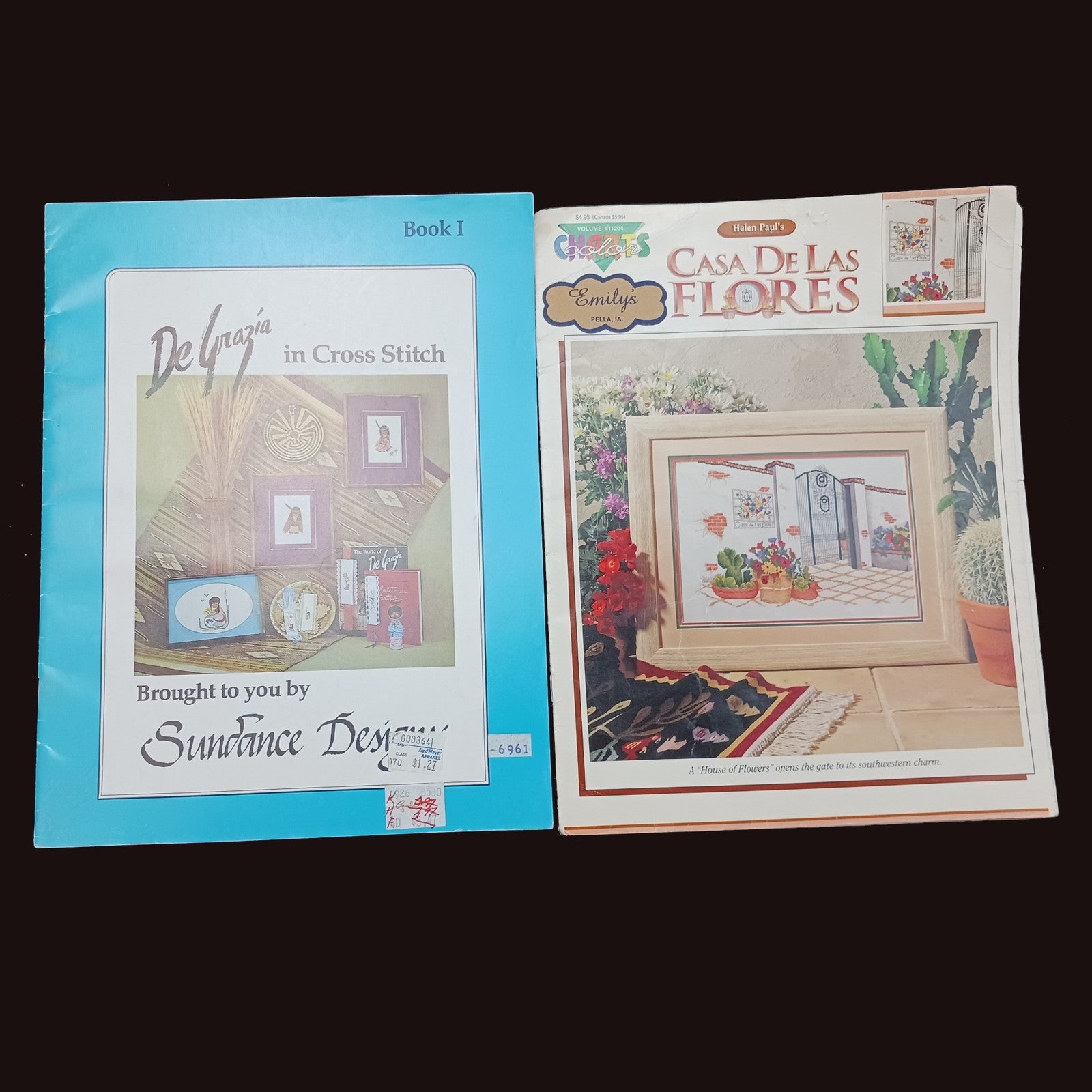 CROSS STITCH CHART LOT, 41 DESIGNS:  SOUTHWEST THEME DEGRAZIA, ETC    BM1