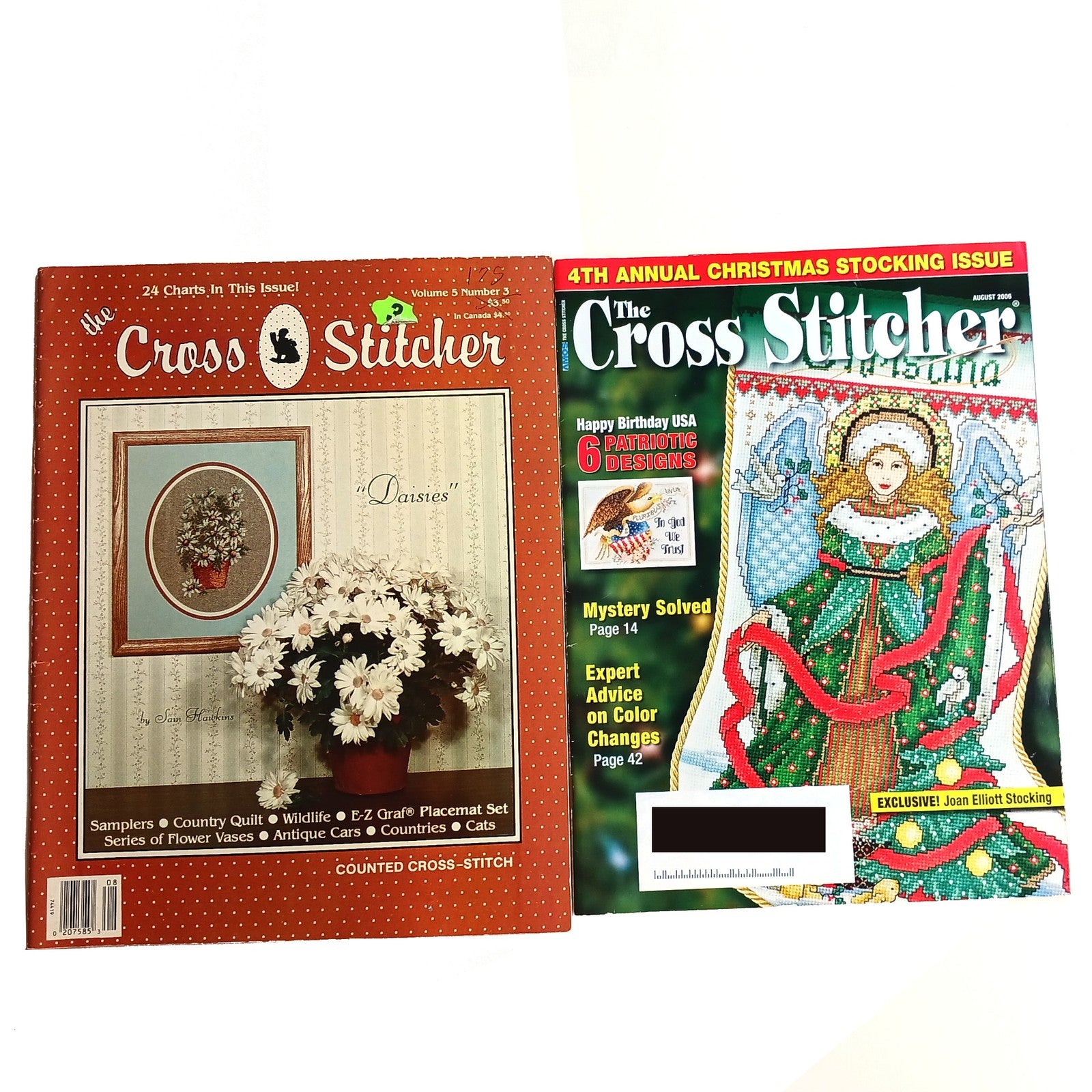 5 CROSS STITCH MAGAZINE LOT:  HOLIDAY, SEASONAL, SAMPLER   BM1