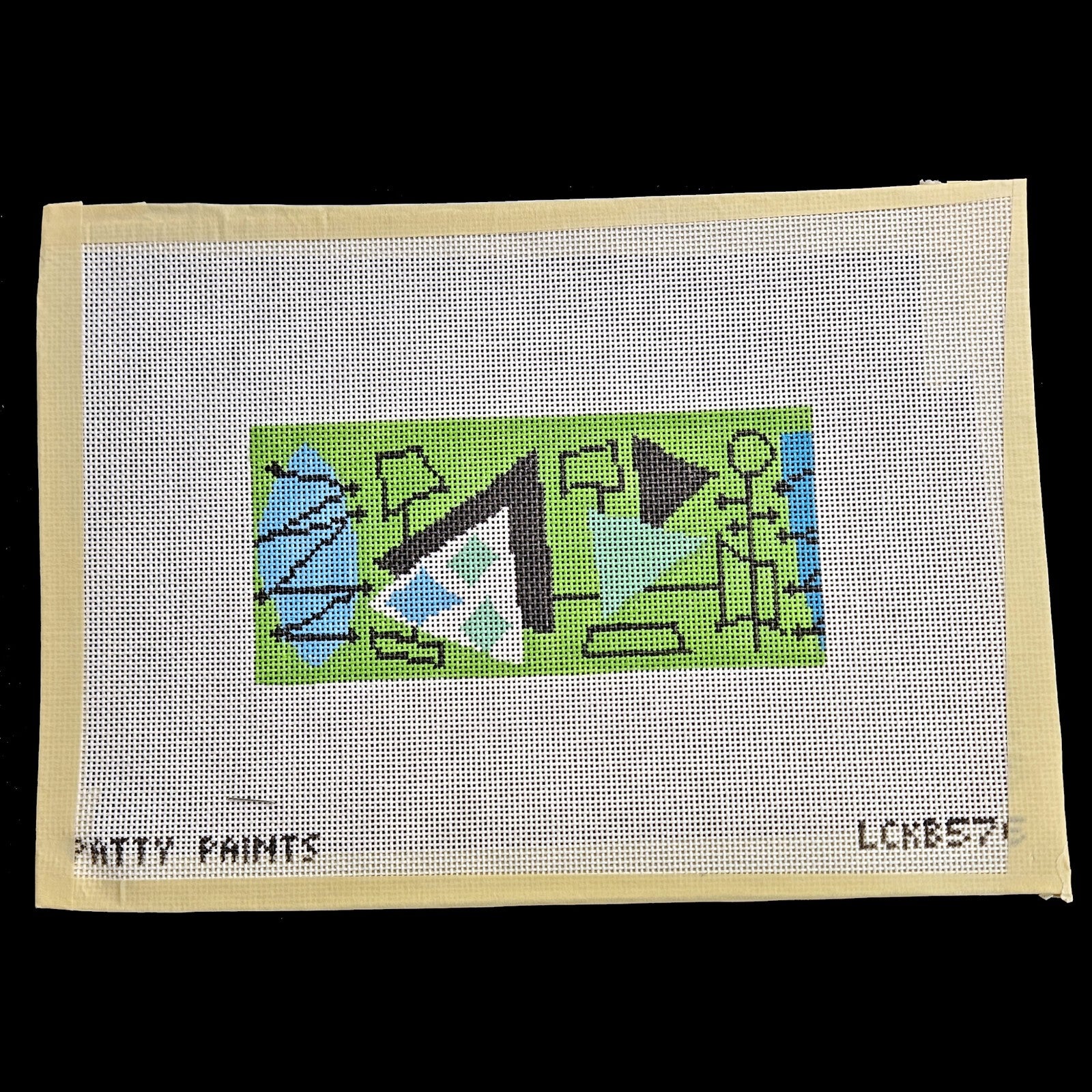 PATTY PAINTS HP NEEDLEPOINT CANVAS:  ABSTRACT RETRO DESIGN INSERT      BM0