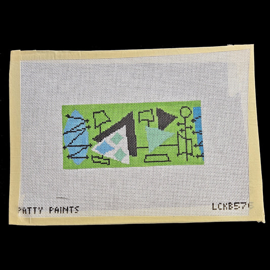 PATTY PAINTS HP NEEDLEPOINT CANVAS:  ABSTRACT RETRO DESIGN INSERT      BM0