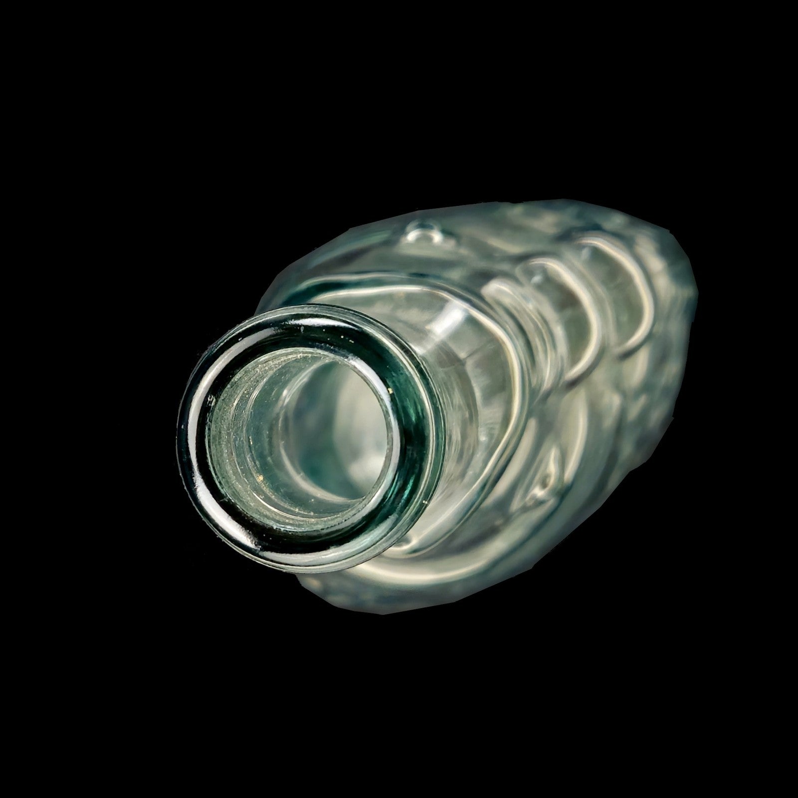 1970s ANTINORI CLEAR ICE BLUE FIGURAL GLASS FISH WINE BOTTLE3