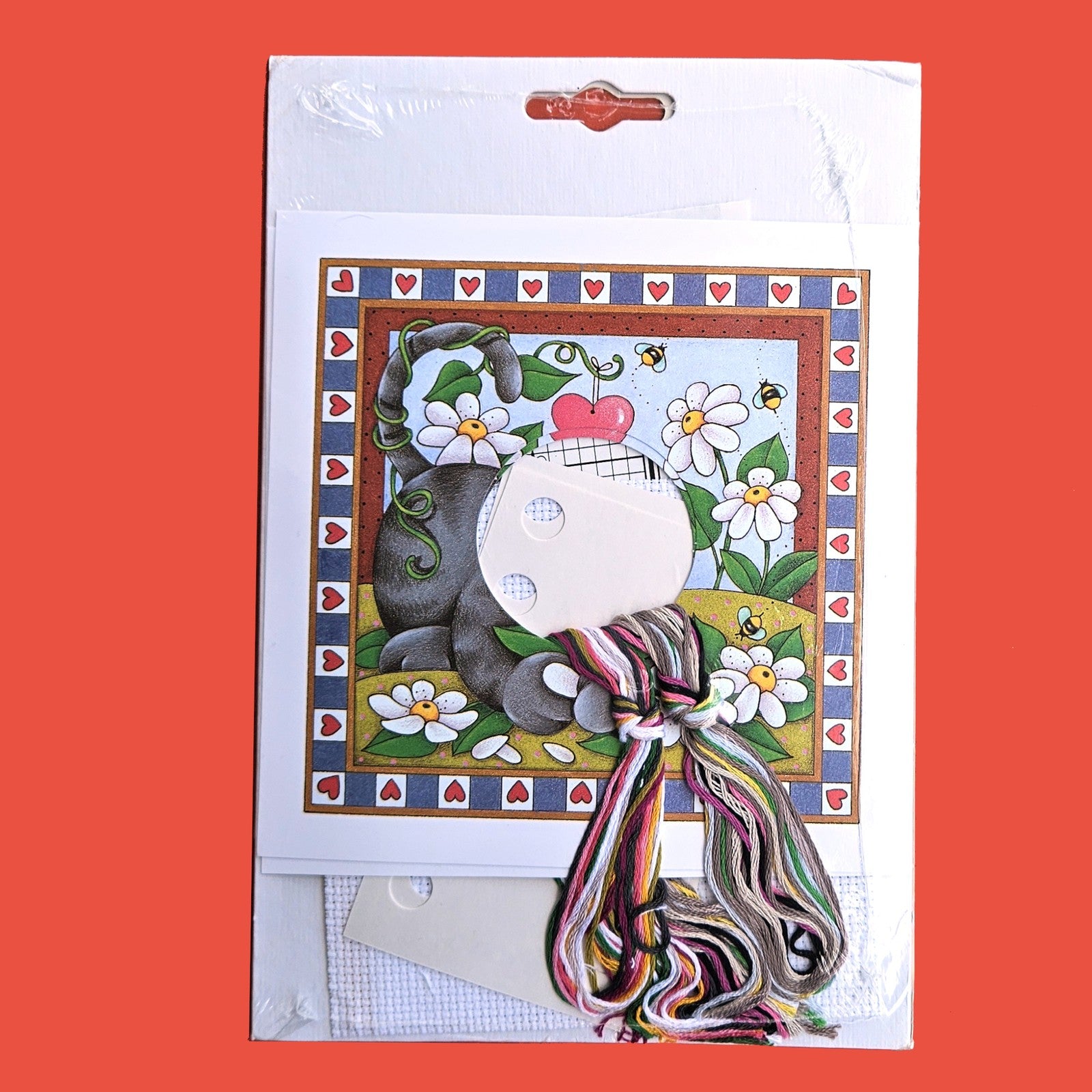JANLYNN SIMPLICITIES COUNTED CROSS STITCH KIT:  KITTEN & DAISIES     SL1