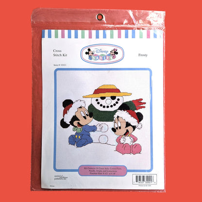 DISNEY BABIES COUNTED CROSS STITCH KIT:  FROSTY CHRISTMAS    SL0