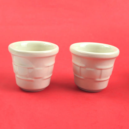 LONGABERGER POTTERY:  WOVEN TRADITIONS 2 PK VOTIVE CANDLE HOLDERS IVORY1