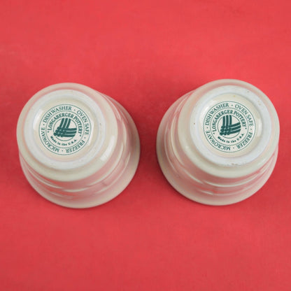 LONGABERGER POTTERY:  WOVEN TRADITIONS 2 PK VOTIVE CANDLE HOLDERS IVORY2