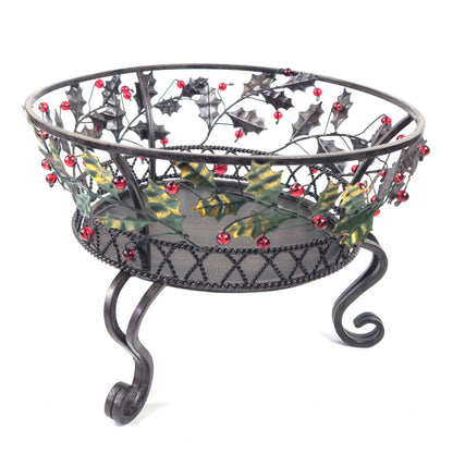 PARTYLITE 3 WICK CANDLE HOLDER:  P9904B HOLLY LITES1