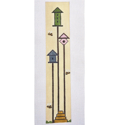 WHIMSICAL J. CHILD NEEDLEPOINT CANVAS:   BIRD HOUSES   BM0