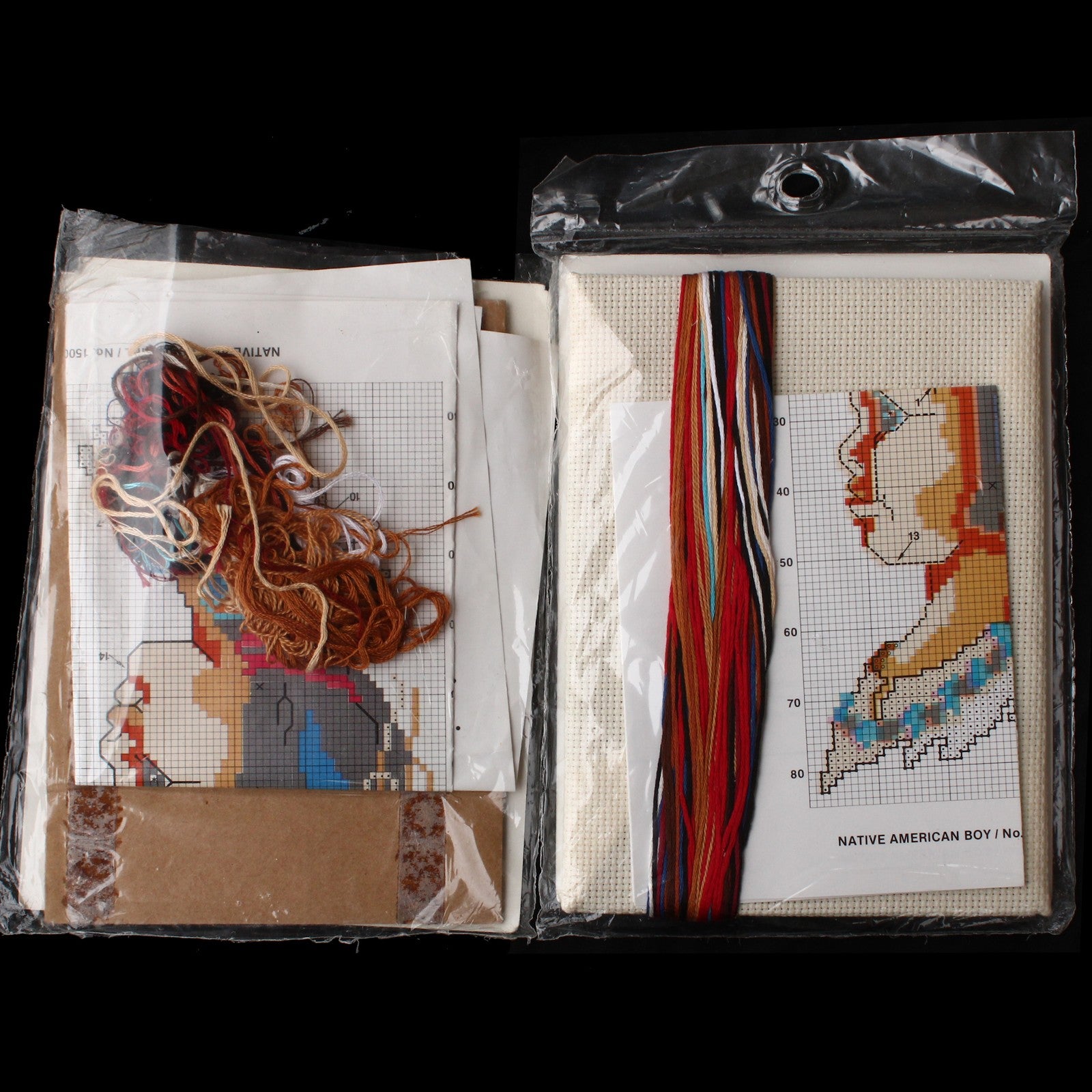3 CROSS STITCH NEEDLEWORK KIT LOT:  SOUTHWESTERN NATIVE AMERICAN THEME   BM4